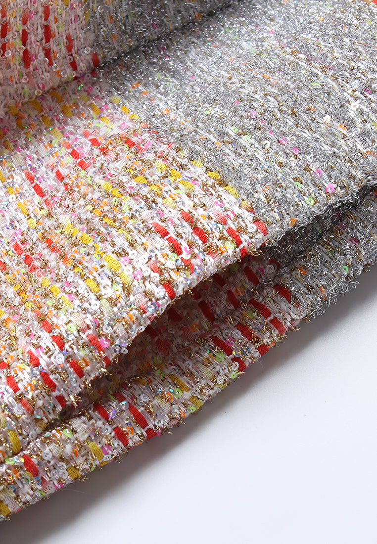 Starlight Stripe Multicoloured Tweed Dress