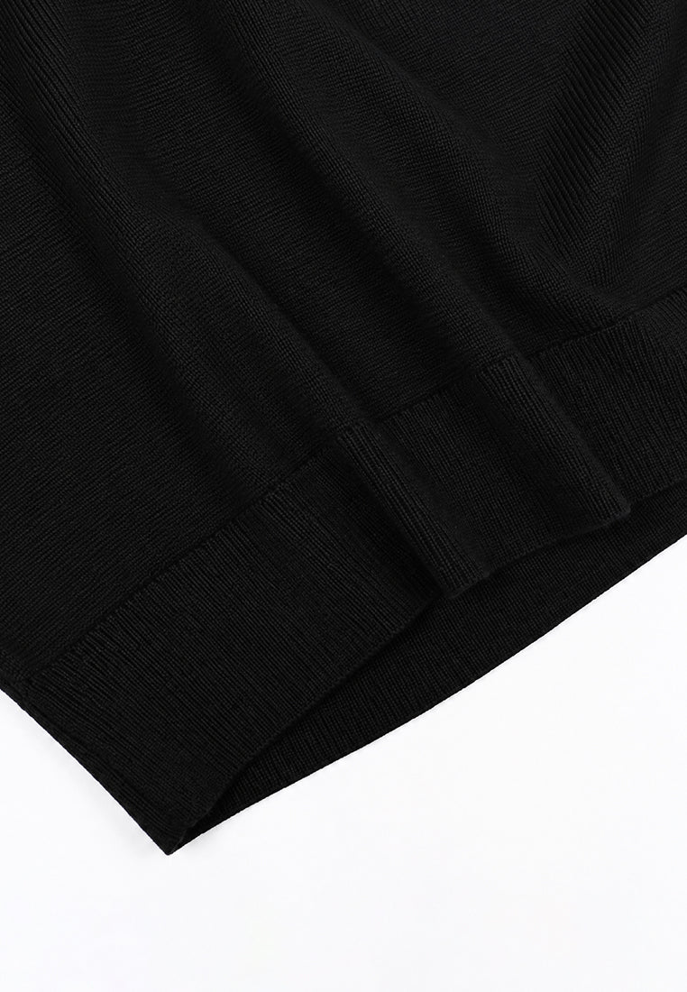 Noir Camélia Embellished Knit Sweater