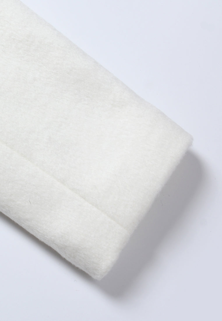 Éclat Neige Manteau à Col Fourrure