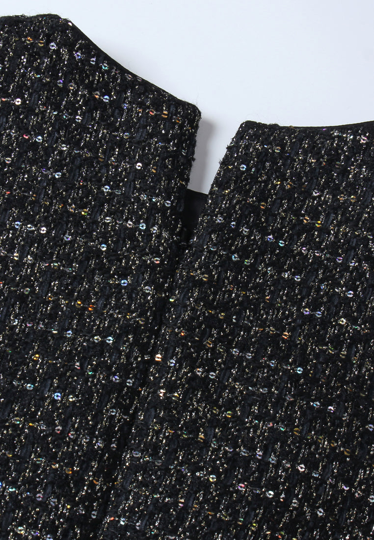 Noir Miroir Tweed Dress