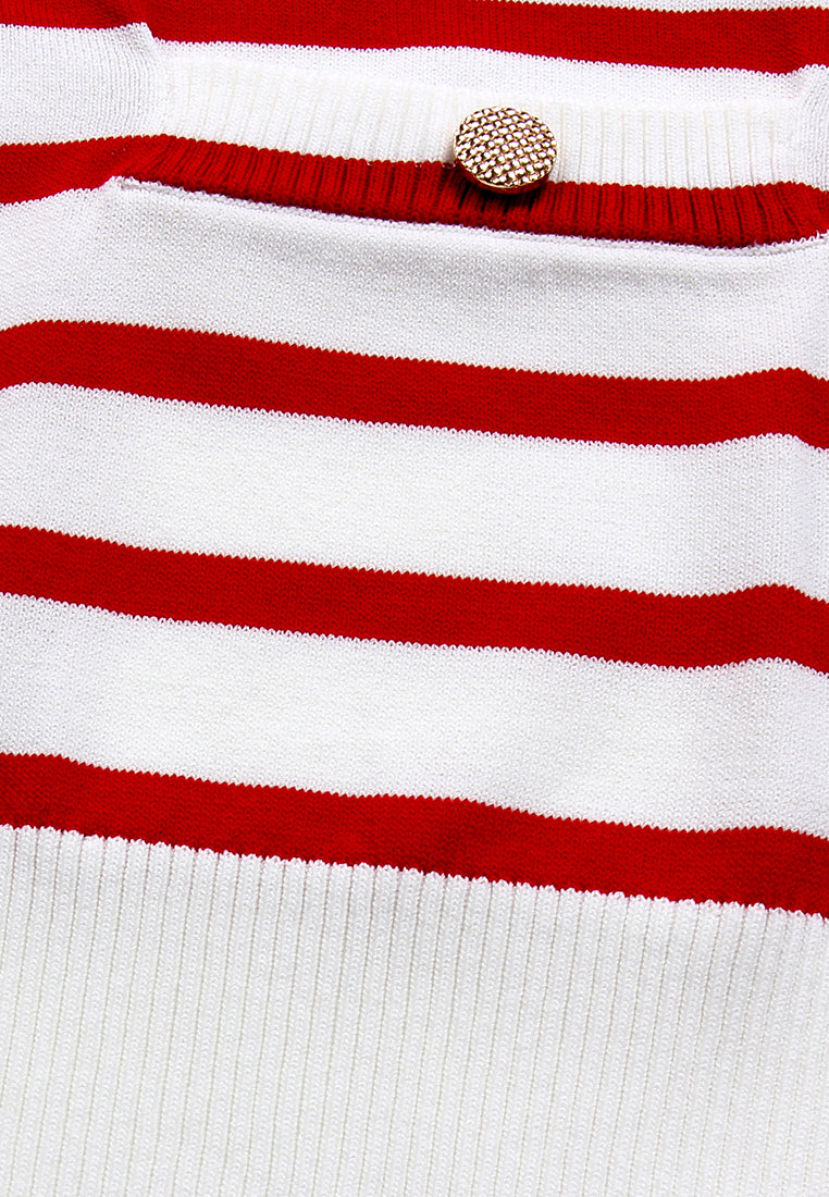 Nautical Stripe Knit Cardigan