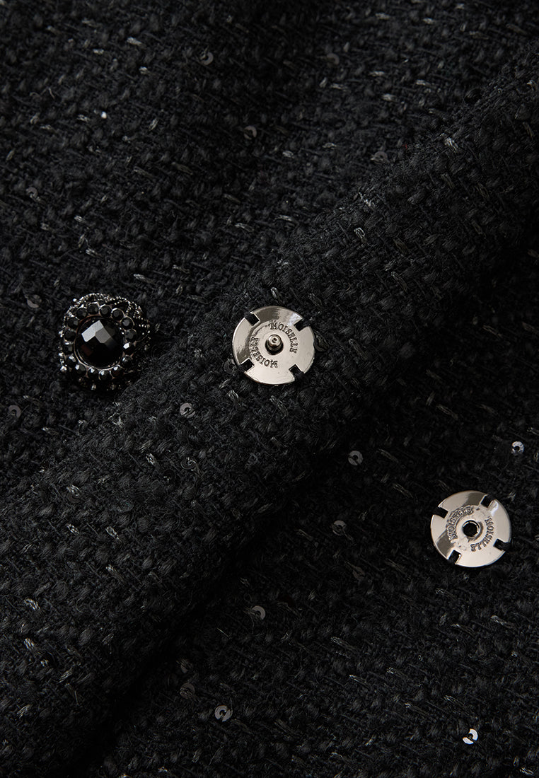 Structured Double-breasted Faux Leather Top