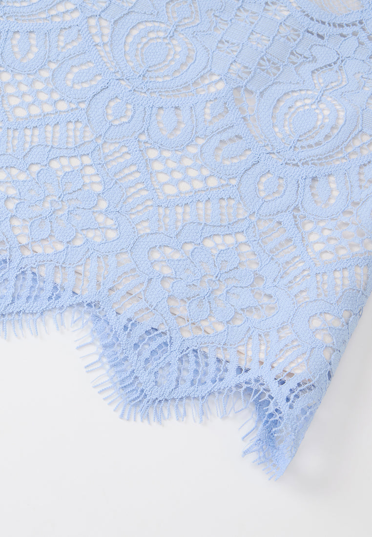 Embellished Butterfly Appliqué Lace Skirt