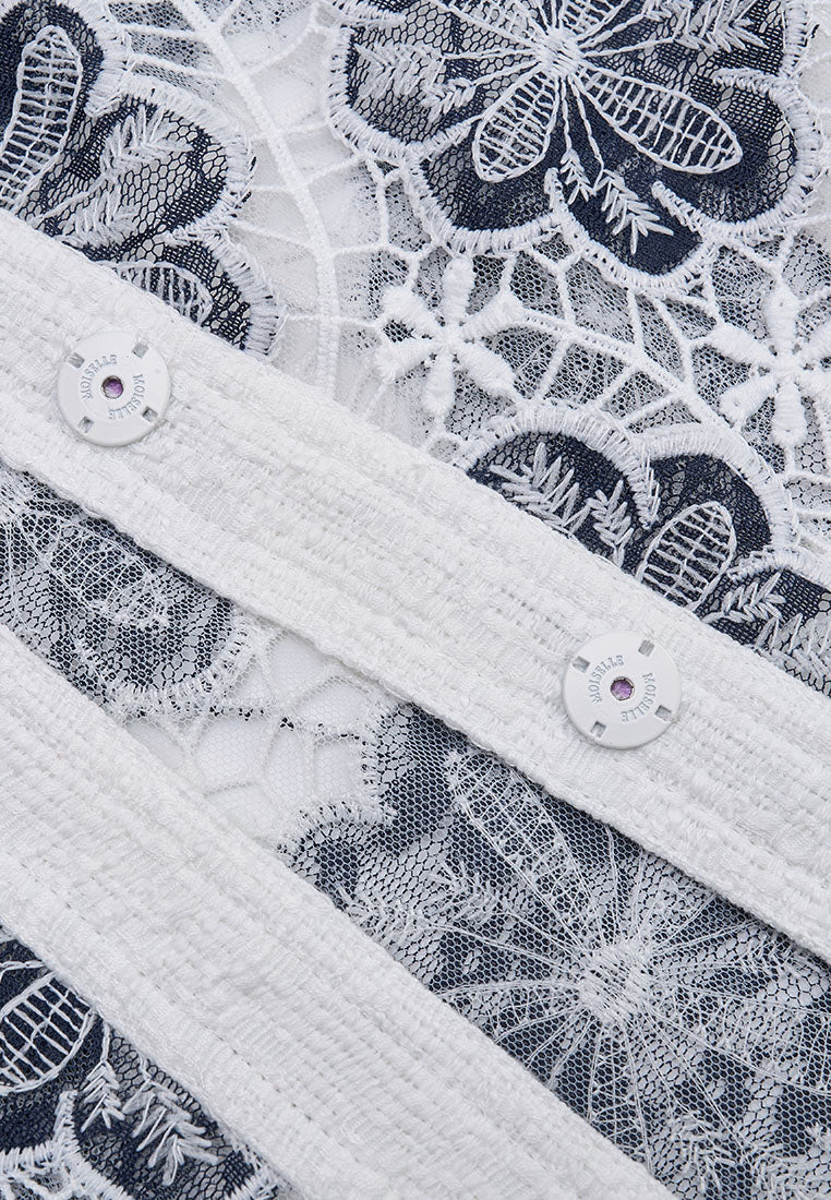 Patchworked Mesh Lace Jacket