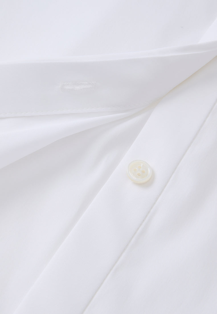 Crystal-detail Concealed-fastening Shirt