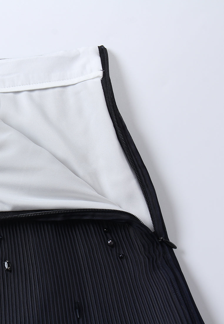 Snowdrop Ombre Pleated Skirt