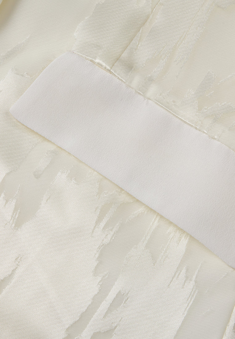 Single-breasted Jacquard Enamel-button Blazer