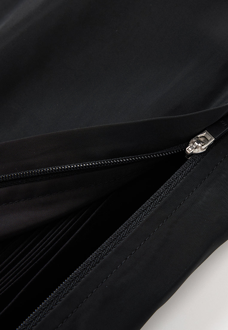 Drawstring-waistband Midi Pencil Skirt