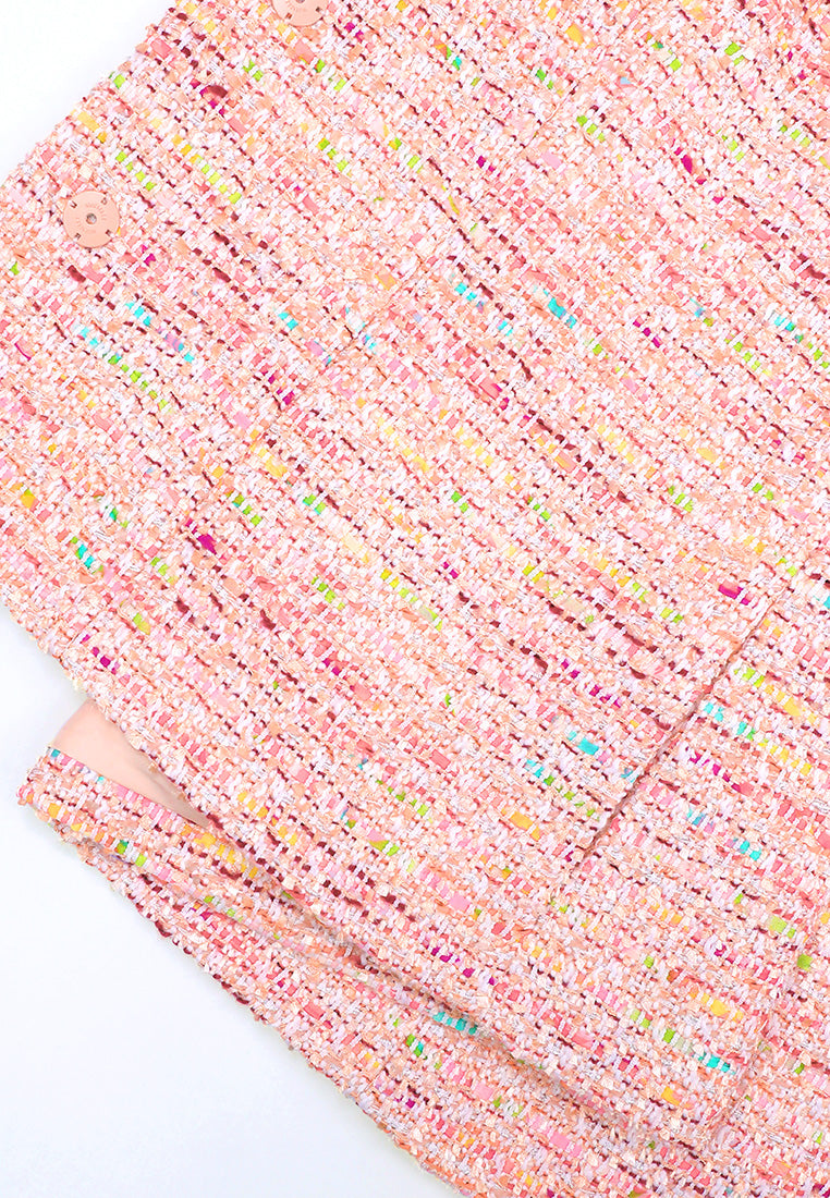 Rosé Tweed Prismatique Charme Jacket