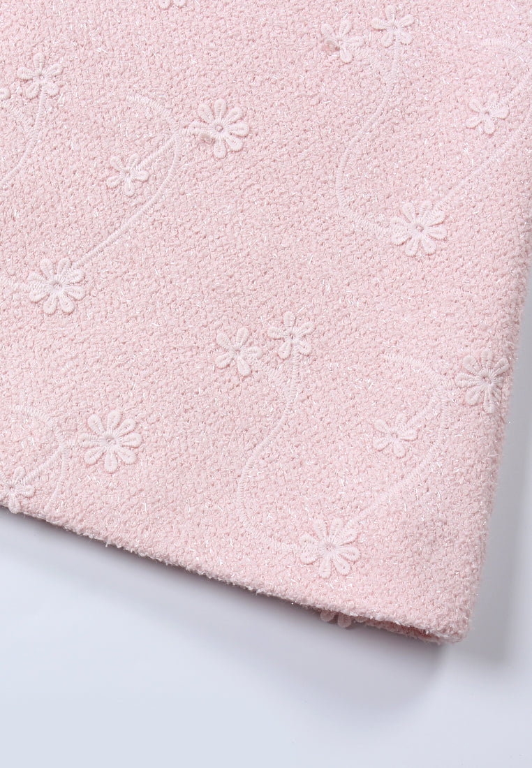 Blush Elegance Embroidered Dress