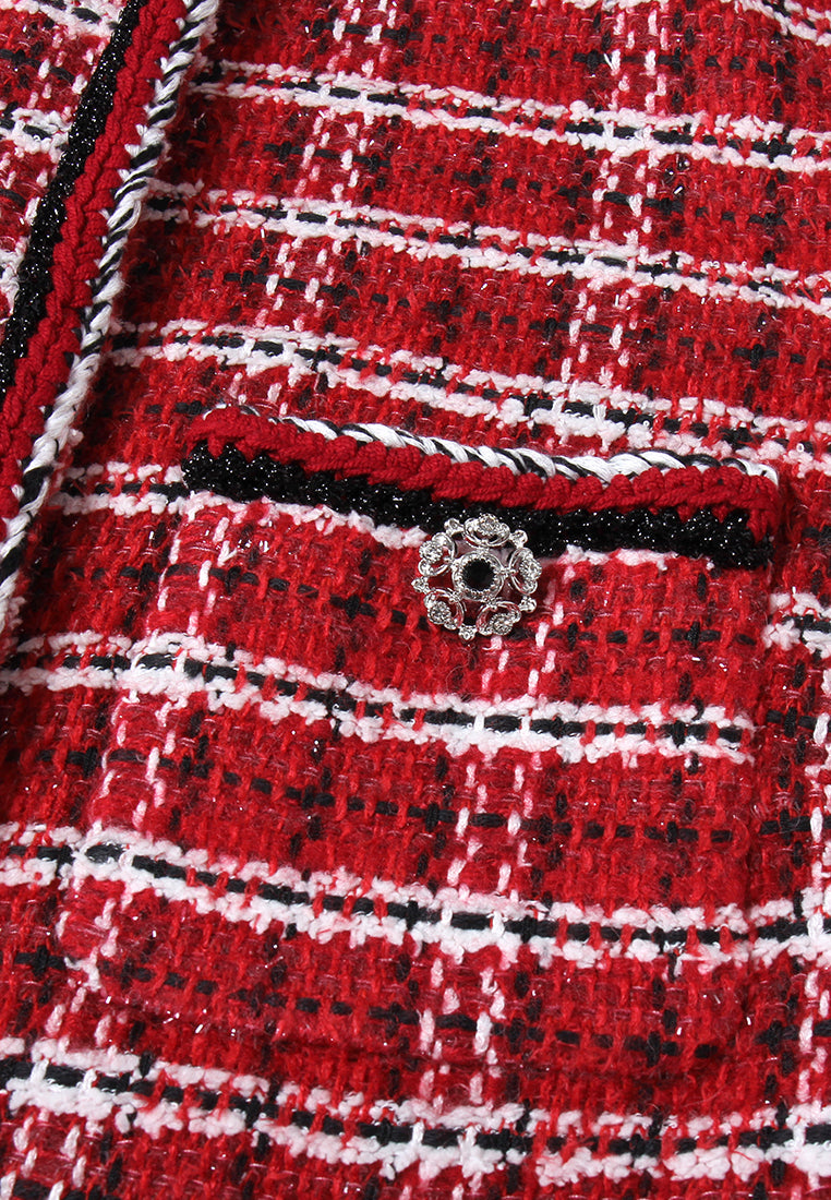 Plaid Couture Tailored Tweed Jacket