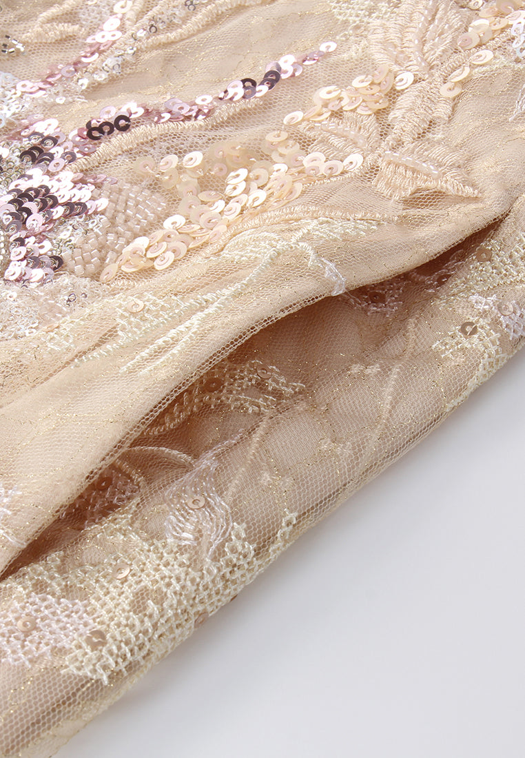 Champagne Jardin Étoilé Dress
