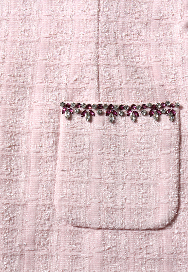 Rose Bijou Embellished Pocket Dress