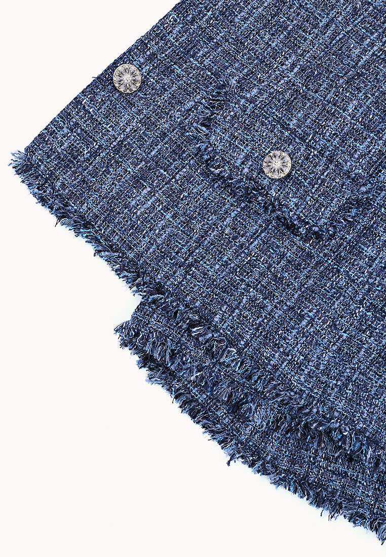 Blue Tweed Bijou Jacket