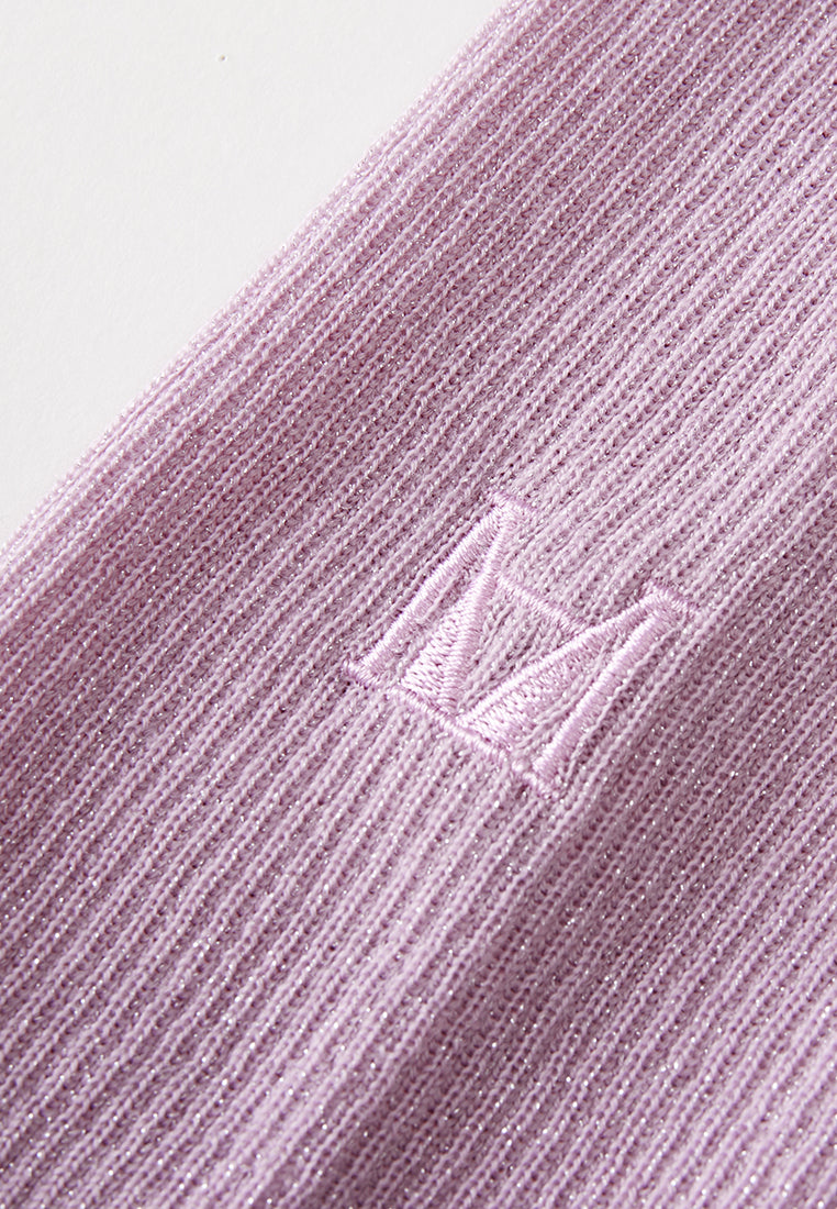 Logo-embroidered Ribbed-knit Crew-neck Top