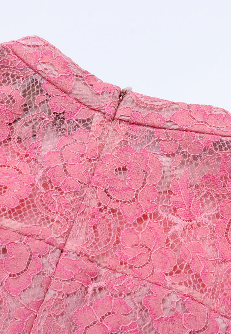 Blush Elegance Lace Dress