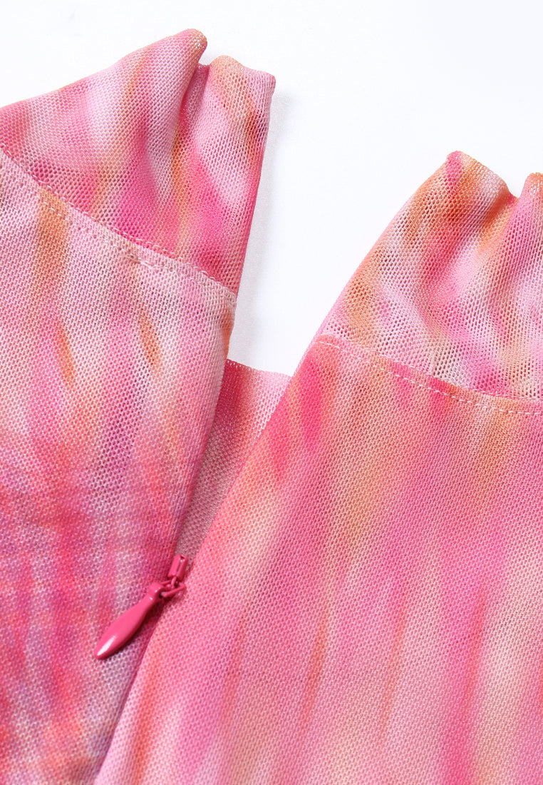 Ripple Bloom High-Neck Top