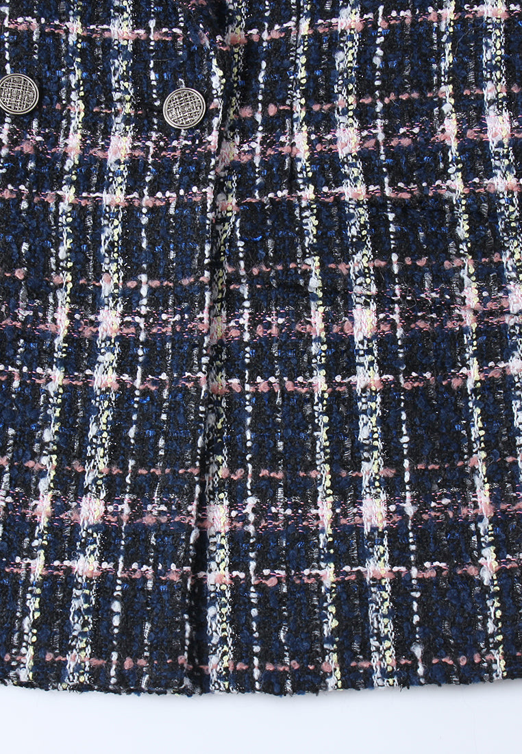 Élan Tweed Double-Breasted Blazer