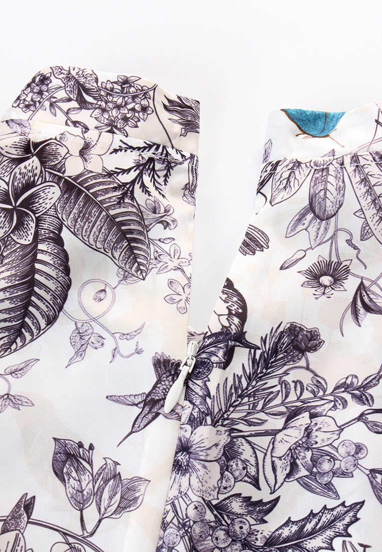 Bluejay Garden Print Dress