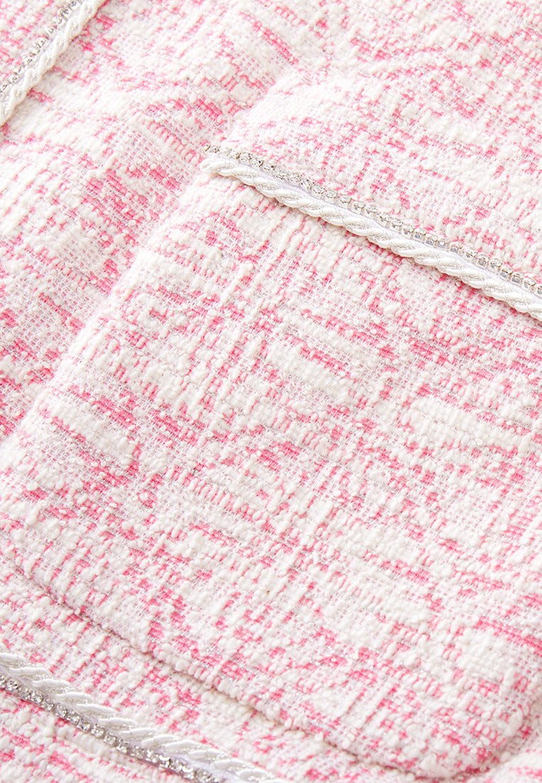 Digitized Pink Tweed Jacket MOISELLE
