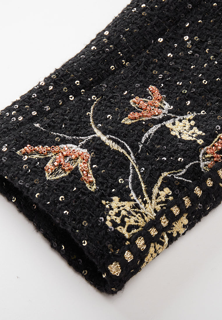 Floral Embroidery Luxe Dress