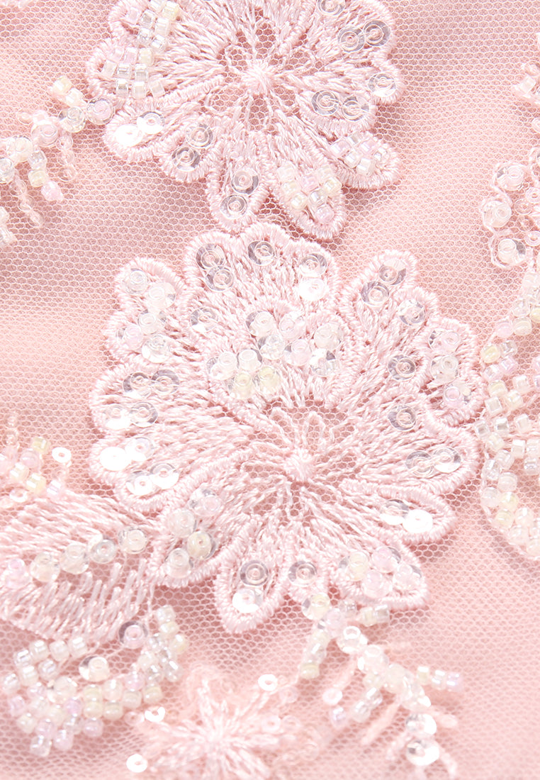 Rosé Dentelle Jardin Dress