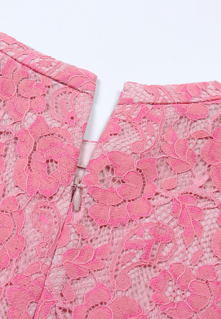 Blush Elegance Lace Blouse