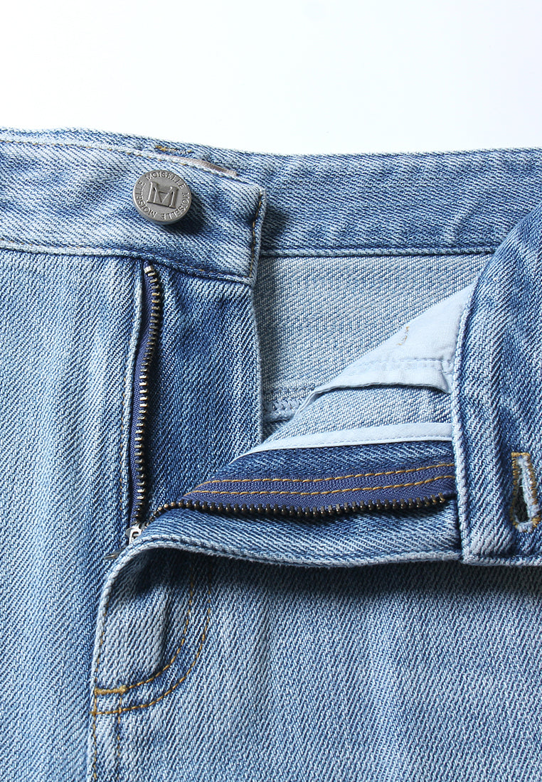 Bleu Ciel Wide-Leg Denim