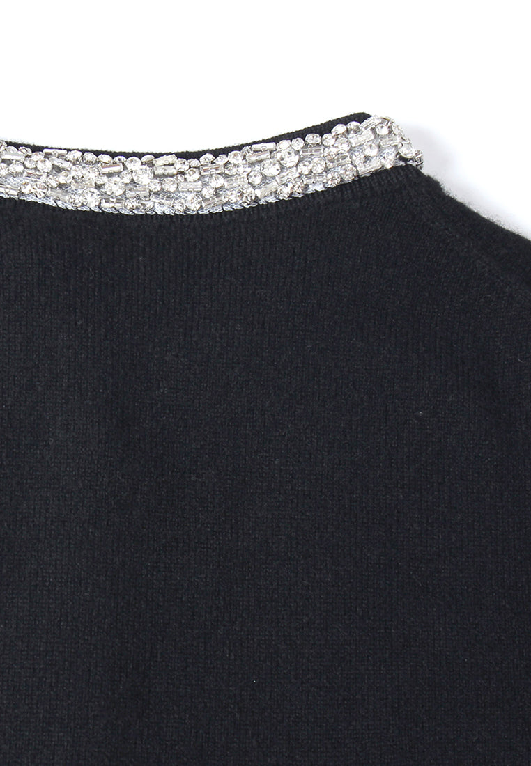 Broderie Fleurie Ribbed Knit Top