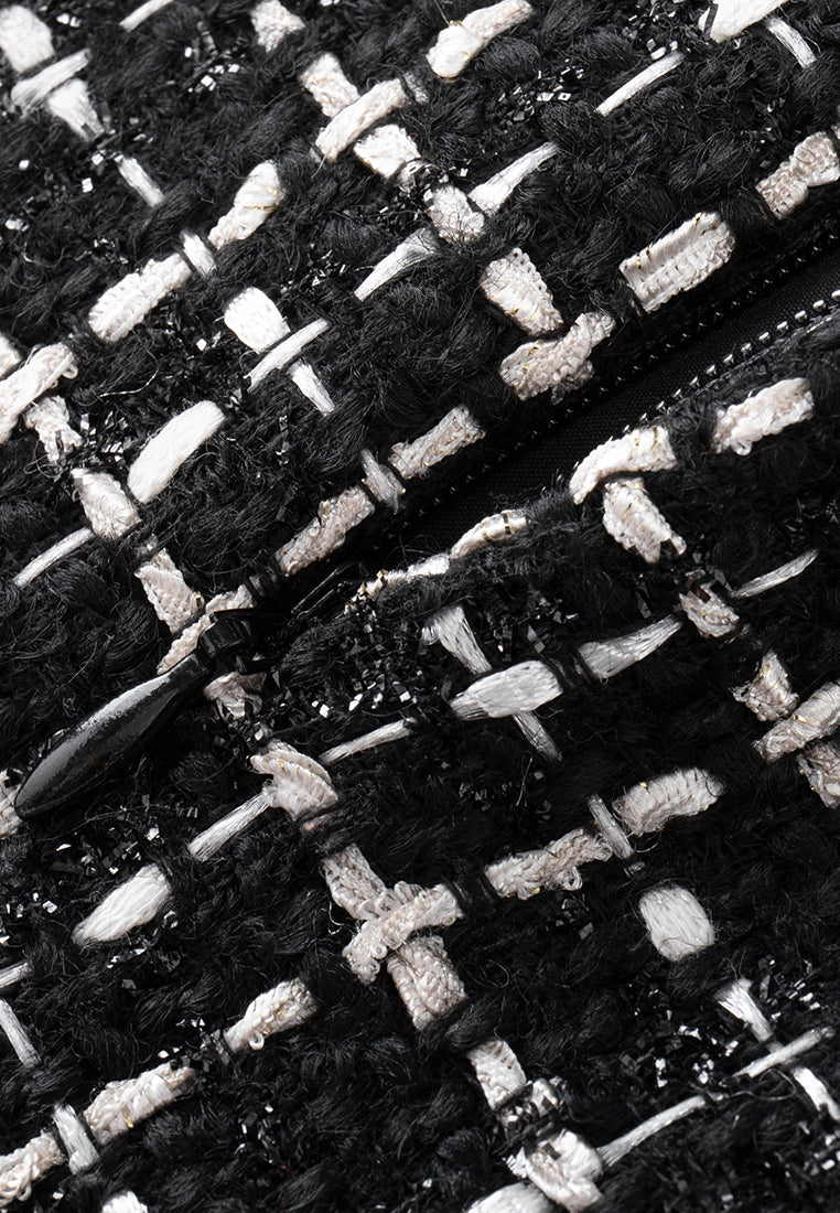 Signature Check Tweed Slit Dress