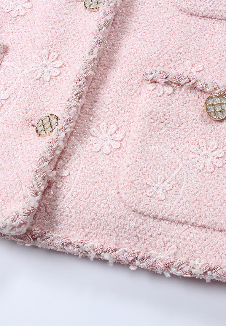 Blush Elegance Embroidered Jacket