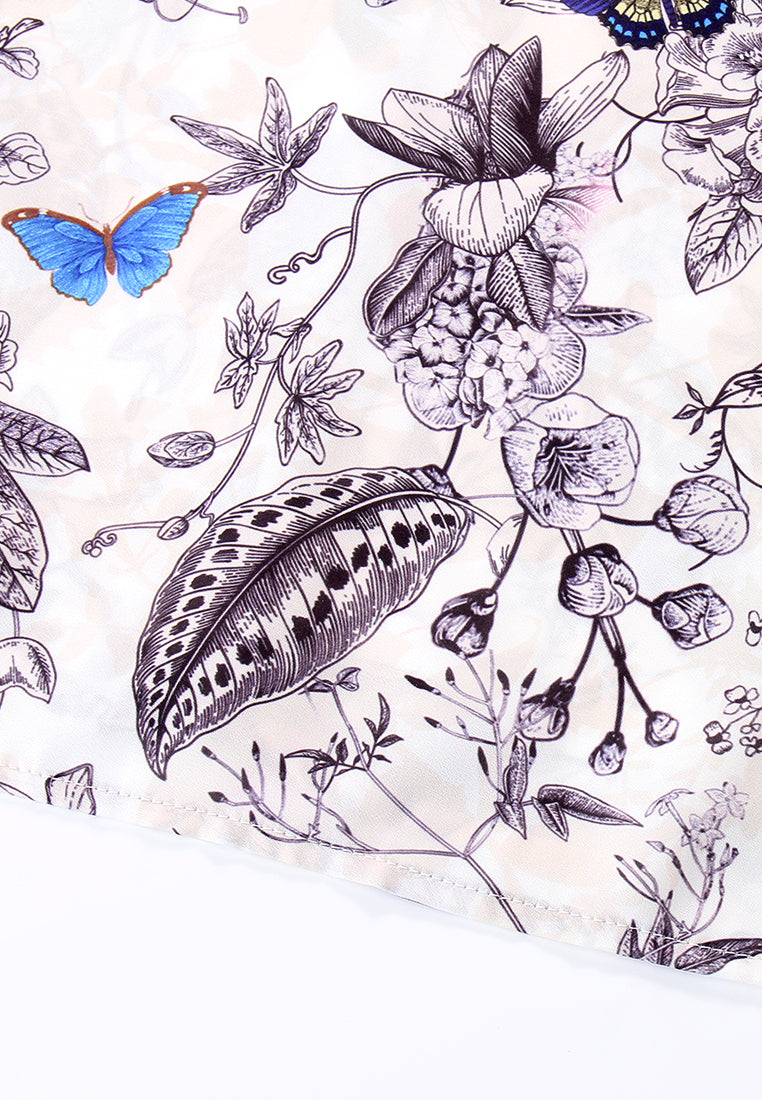 Bluejay Garden Print Top
