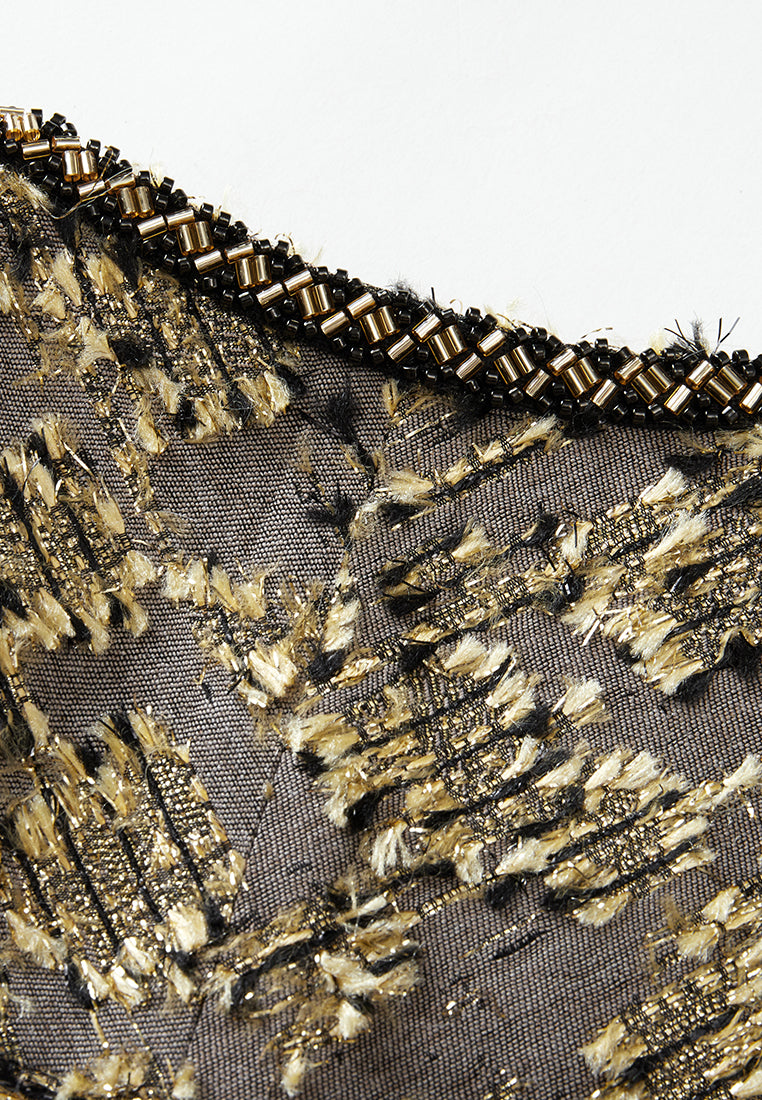 Sequin Brocade Zip Jacket