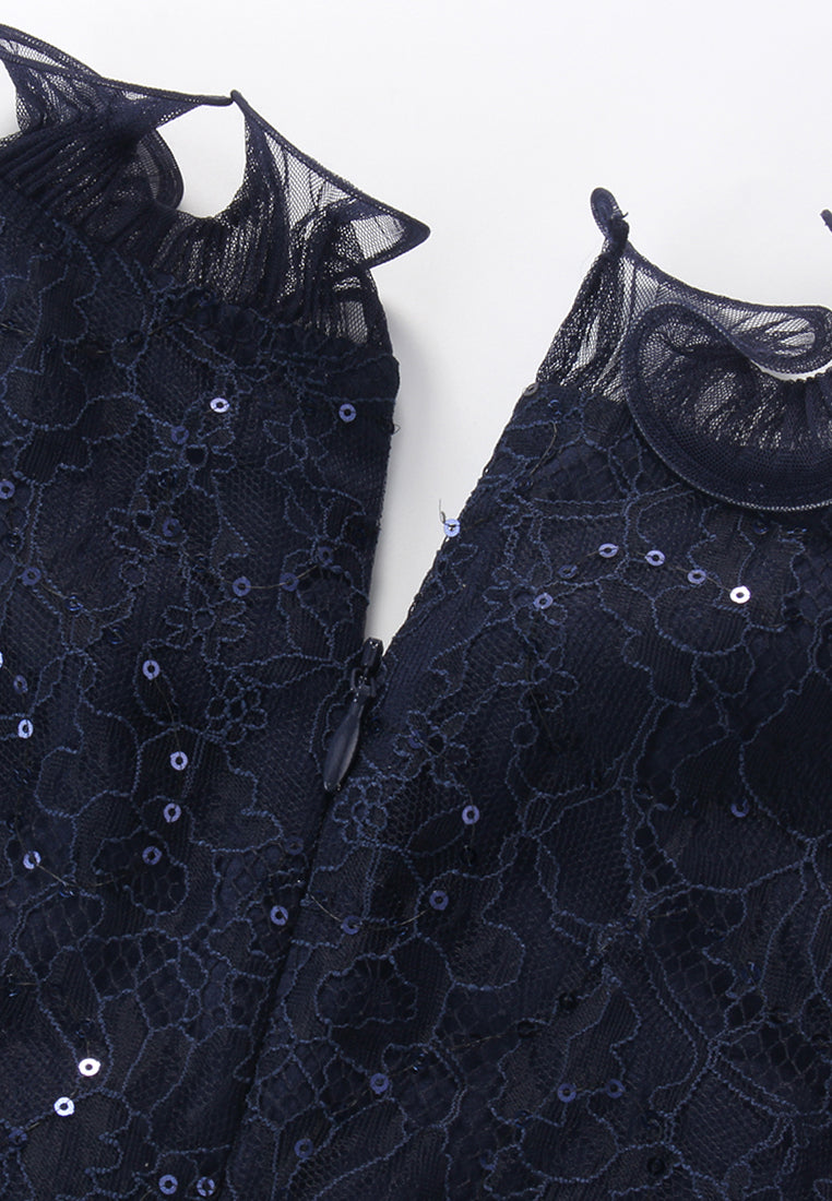 Ethereal Ruffle Diamond Blouse