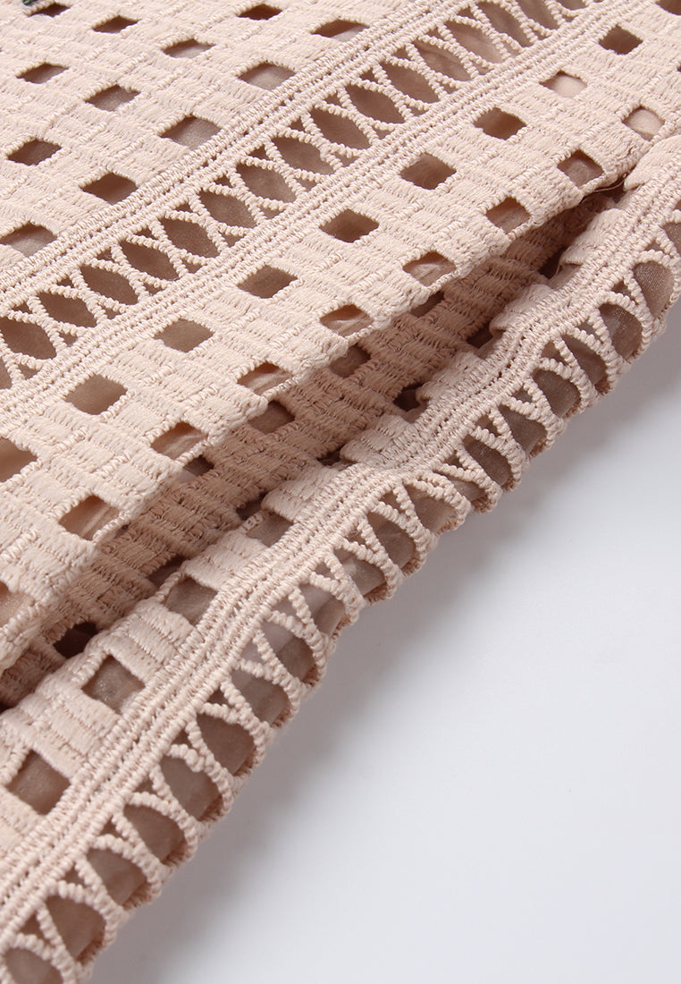 Beige Dentelle Fleuris Jacket