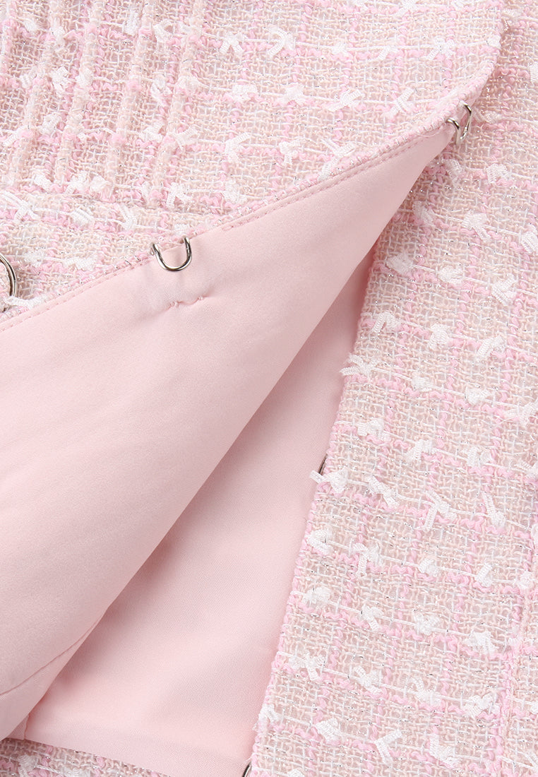 Rosé Lumière Tweed Jacket