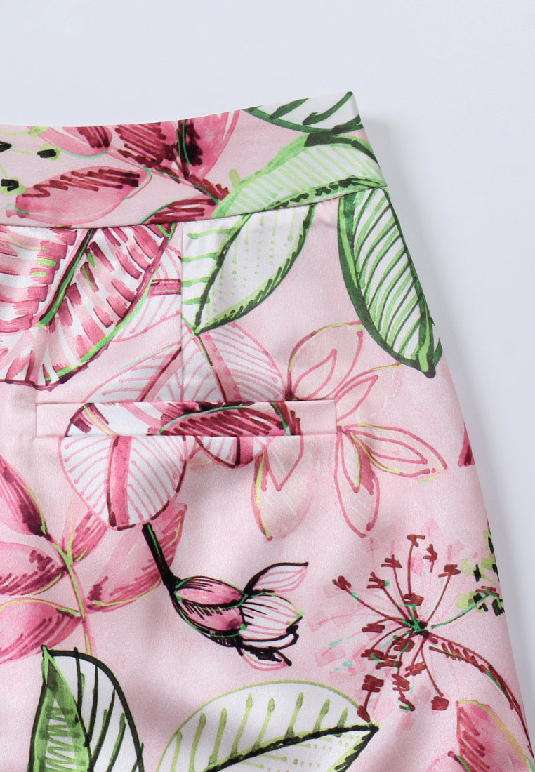 Floral Symphony Wide-Leg Pants