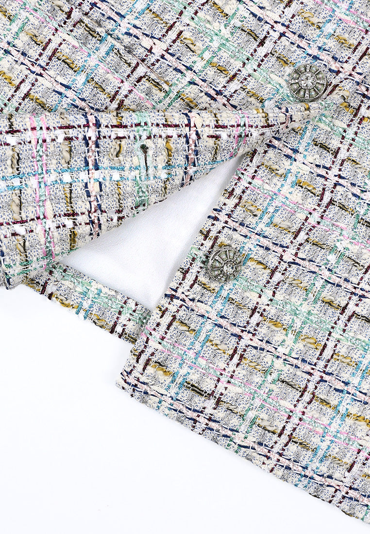 Pastel Tweed Carreau Jacket