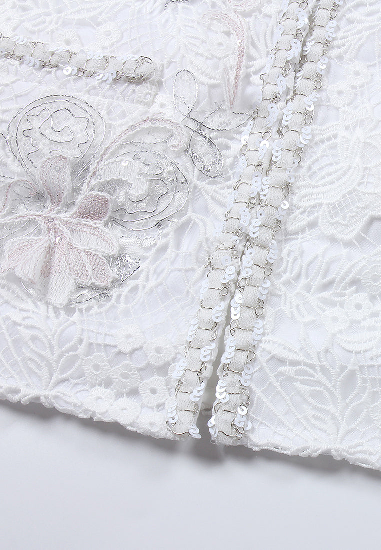 Pearl Bloom Embroidered Jacket