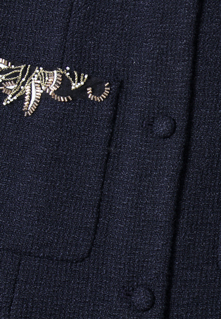 Brume Brodé Embroidered Tweed Coat