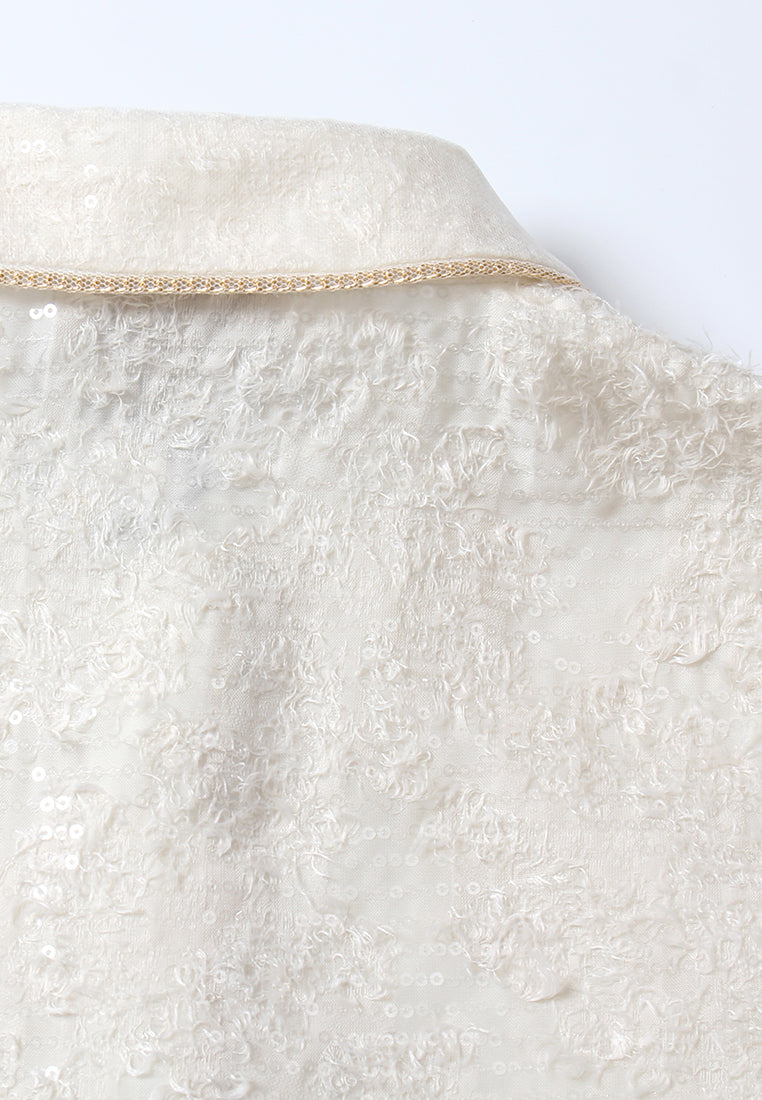 Éclat Contrast-Trim Blouse