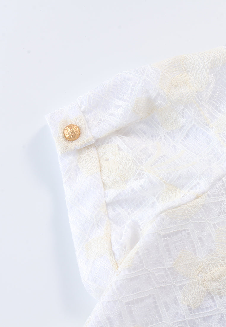 Ivory Bloom Embellished Blouse