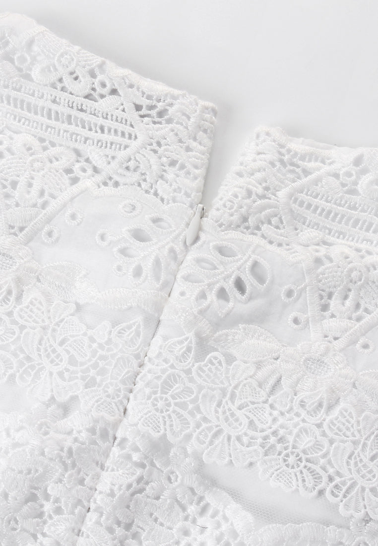 Ivory Dentelle Fleuris Dress