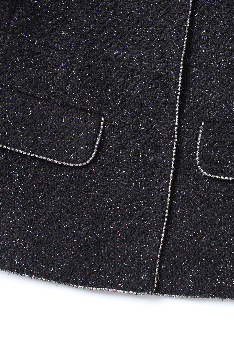 Velora Sparkle Embroidered Tweed Jacket