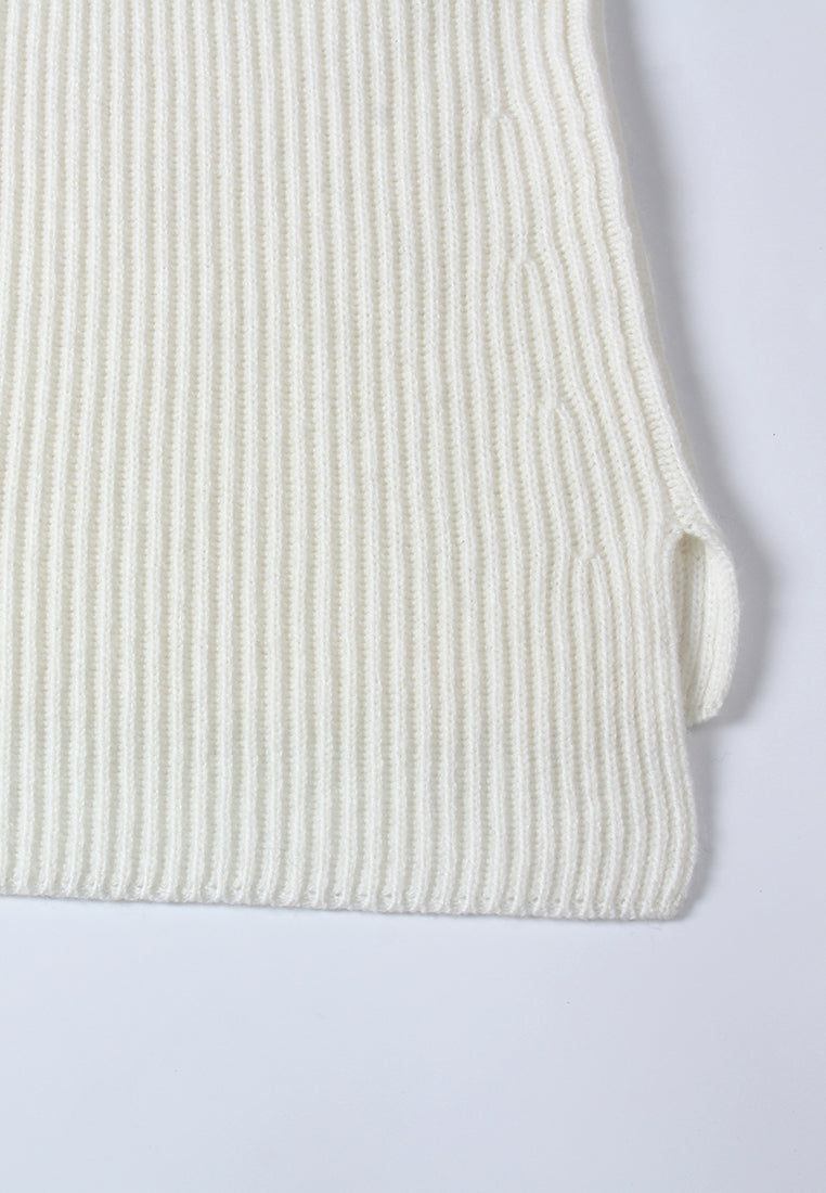 Broderie Fleurie Ribbed Knit Top