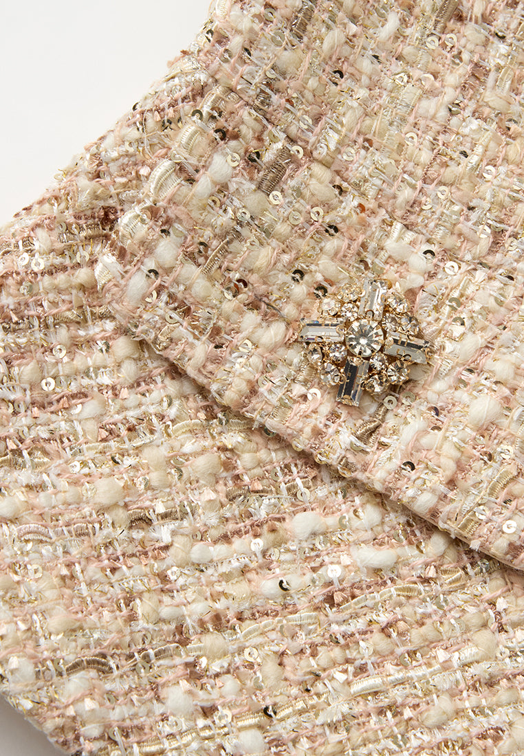 Flap-pocket Lurex Tweed Jacket