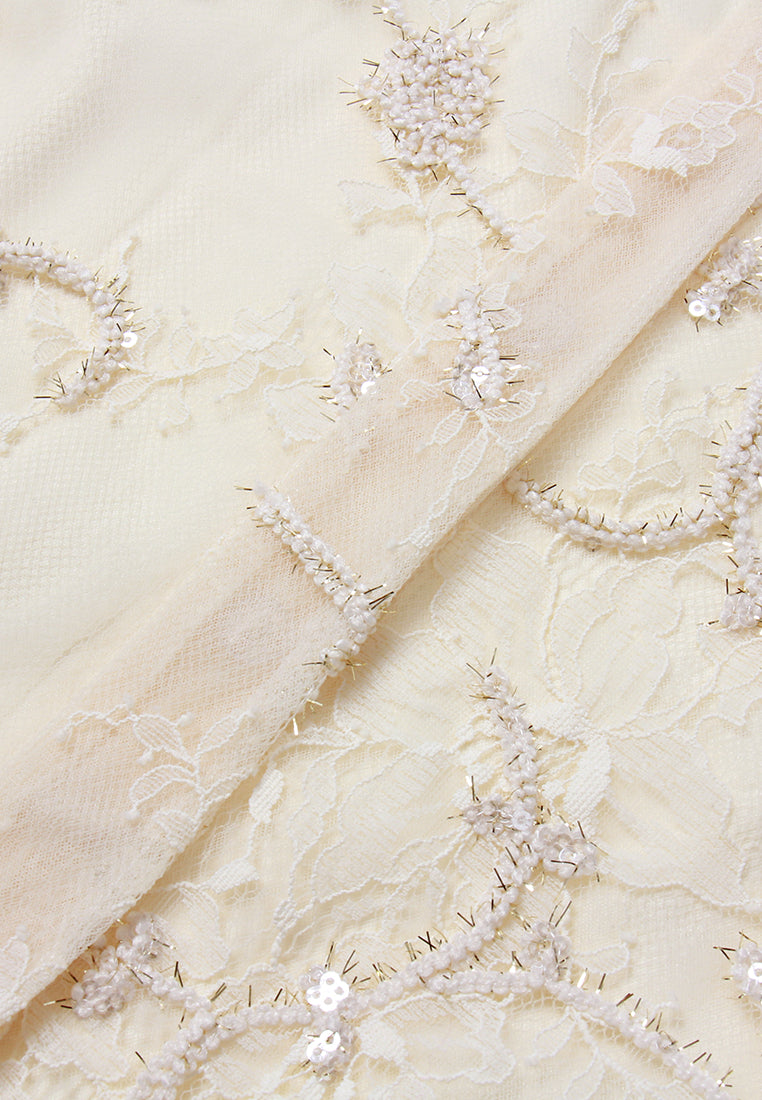 Lurex-Embroidered Lace Shirt