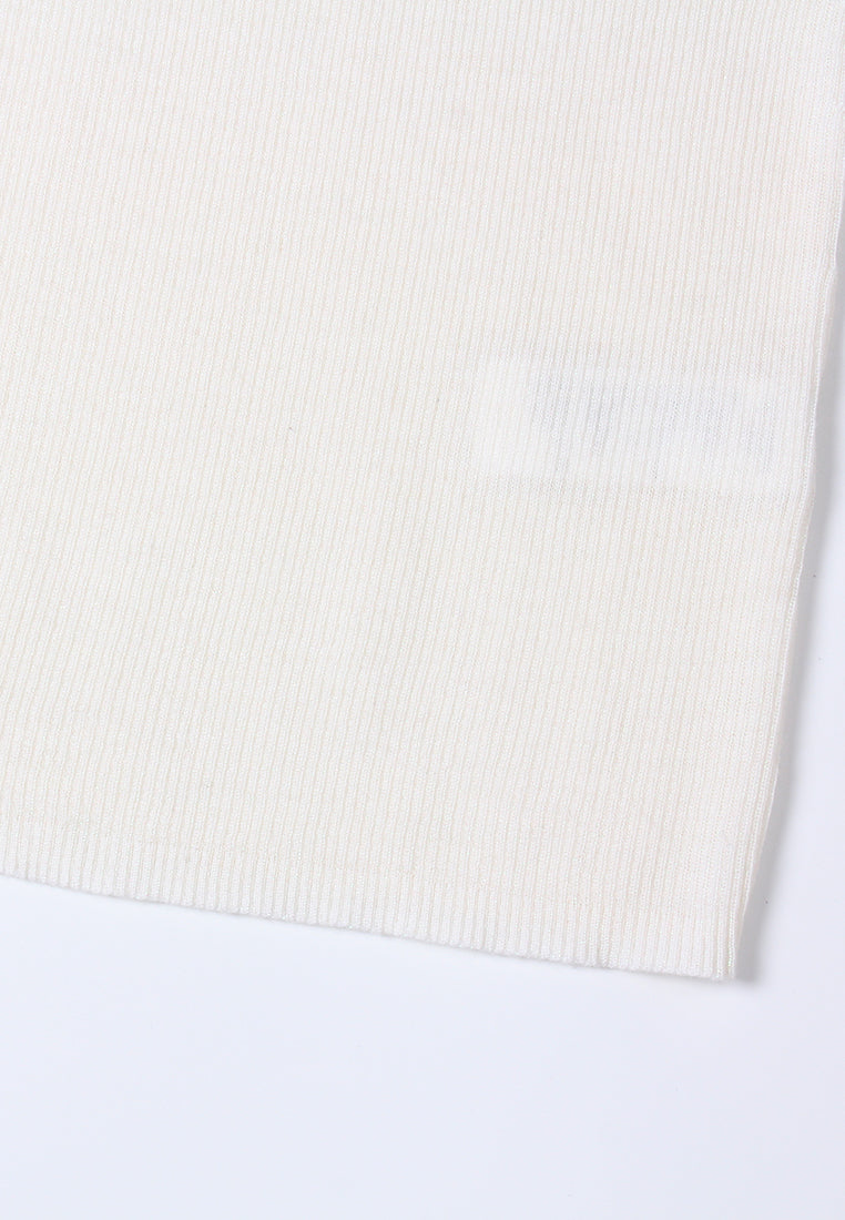 Ribbed Turtleneck Knit Sweater