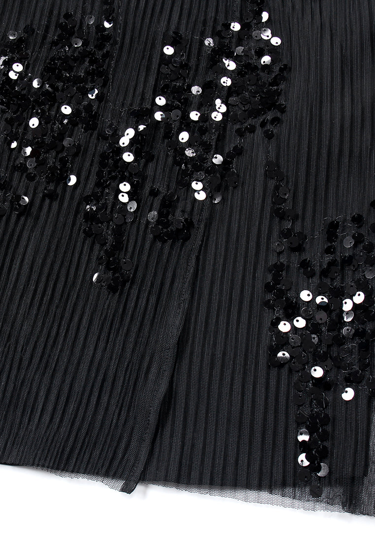 Midnight Radiance Pleated Skirt