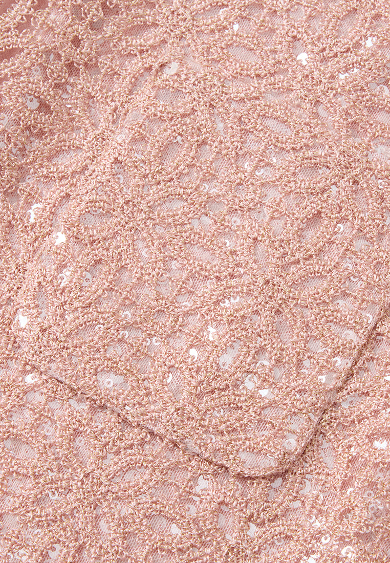 Lurex Crochet-lace Sequin Midi Dress